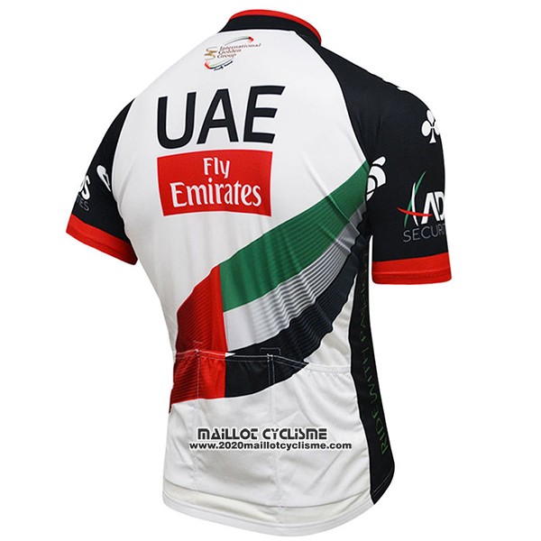 2017 Maillot Ciclismo UCI Mondo Champion UAE Blanc Manches Courtes et Cuissard